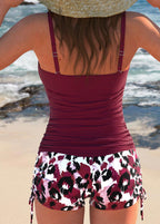 Gabby | Bedruckter Ripp-Tankini mit Shorts