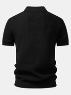 Kontrast Waffle Zip Knit Polo & Slim Fit Tapered Pants