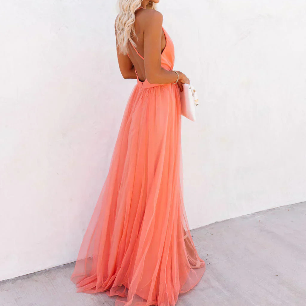 Ginevra | Maxi Dress in Light Coral