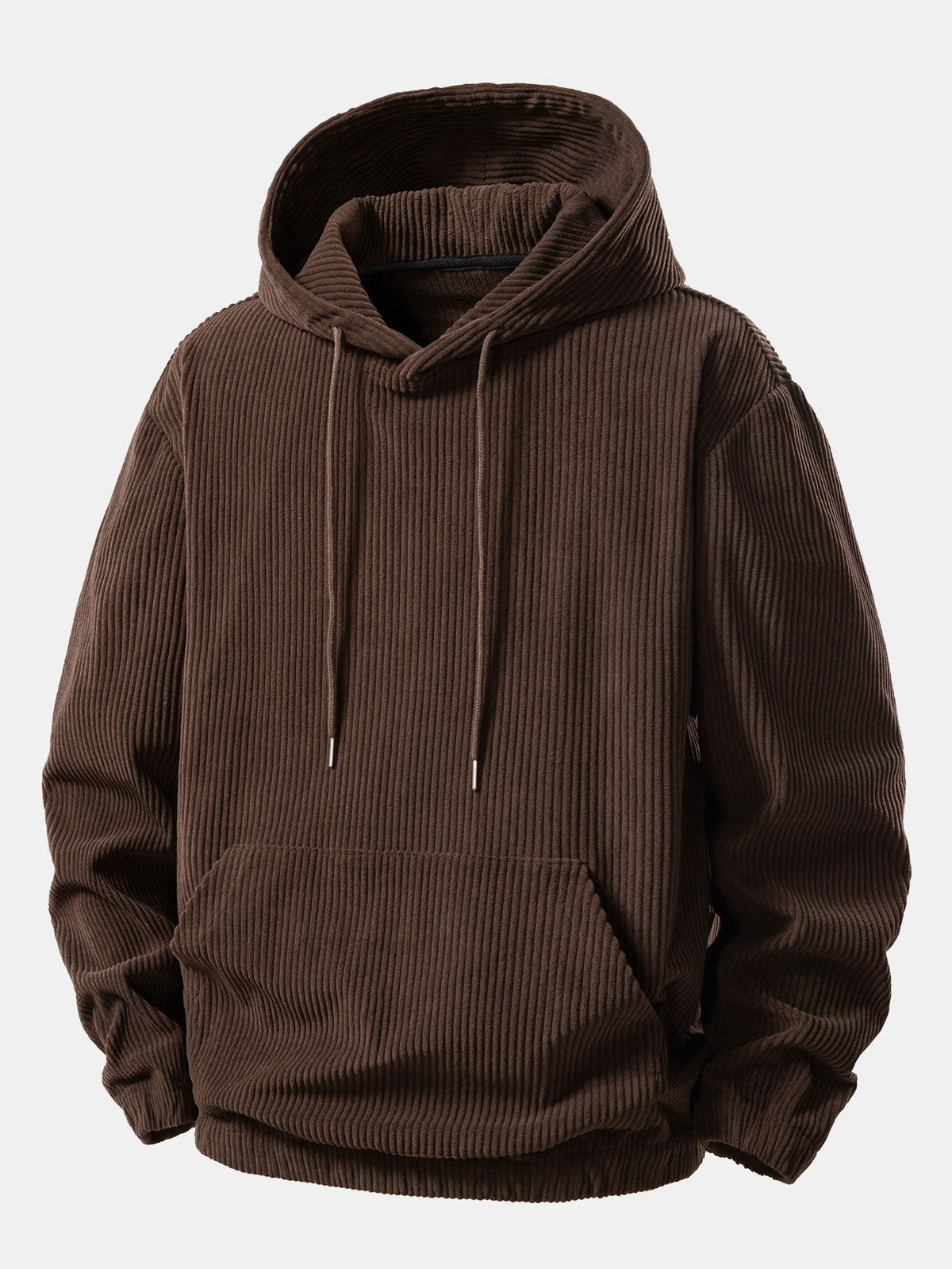 Corduroy Kapuzenpullover mit Kängurutasche