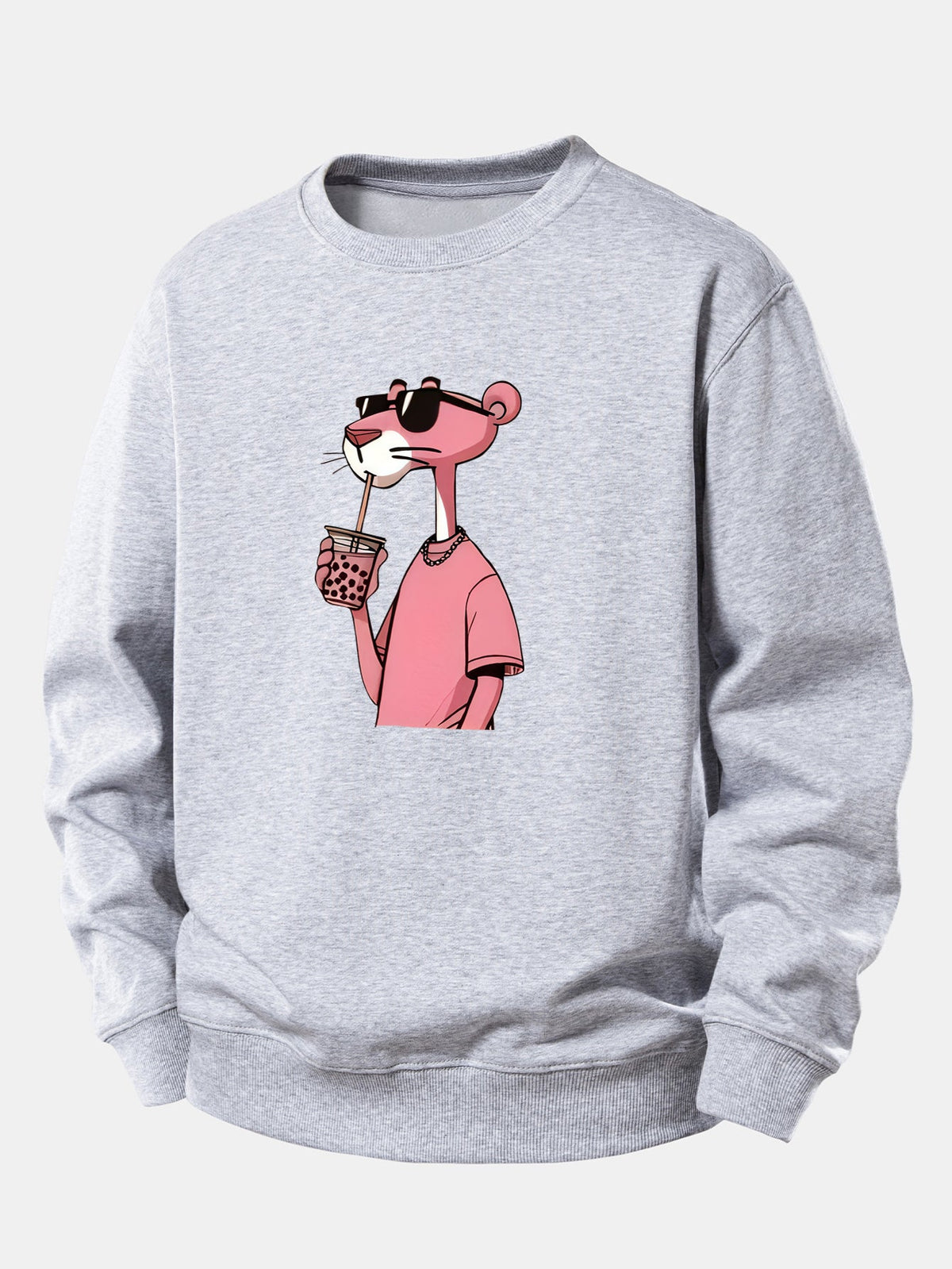 Bequemer Sweatshirt mit Pink Panther Motiv