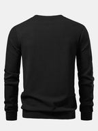 Rippstruktur-Sweatshirt mit Rundhalsausschnitt