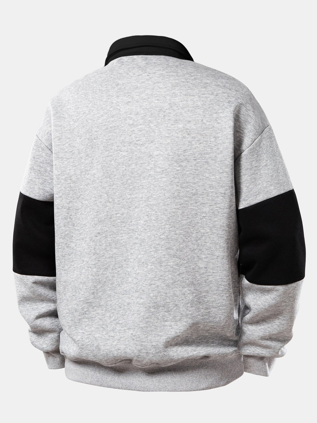Bequemes Sweatshirt mit Farbblock-Design und Polo-Kragen