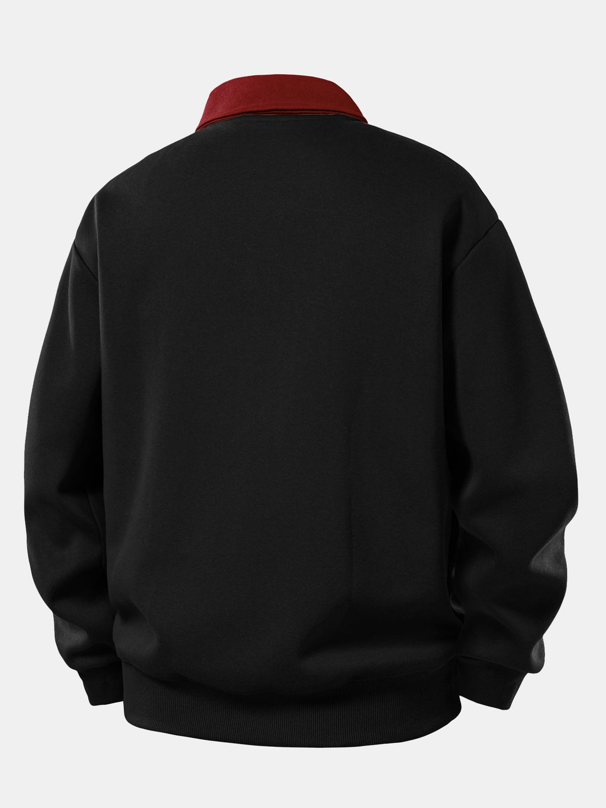 Bequemer Sweatshirt mit Milano-Print und Kontrast-Polo