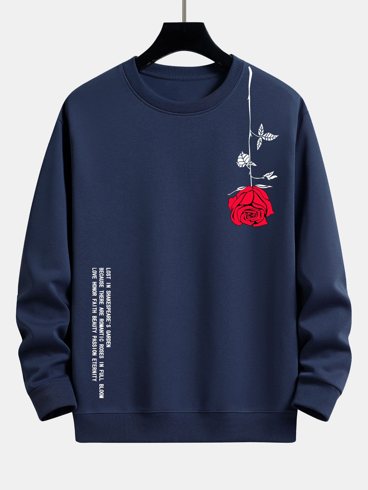 Roosprint Relaxed Fit Sweatshirt with Slogan