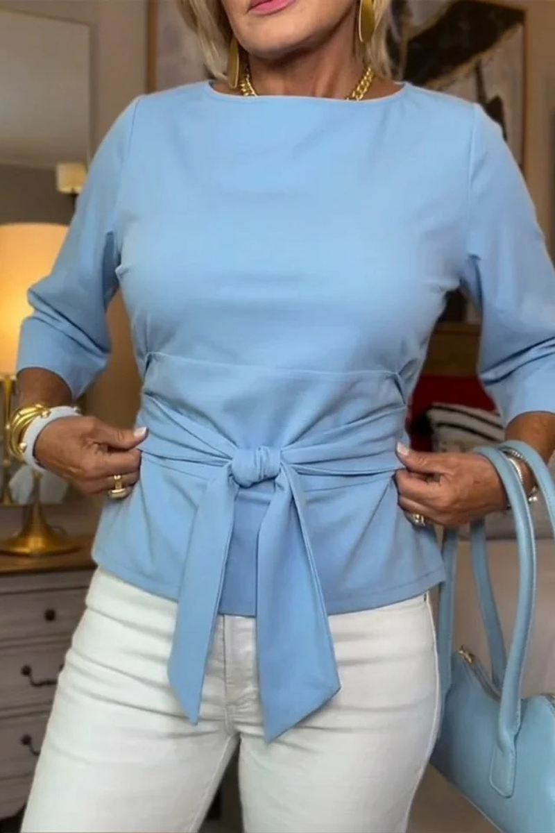 Nathalie - Elegantes Taillenshirt mit Schleifen (Kaufe 1, Erhalte 1 Gratis)