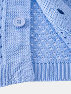 Offenes Strickshirt & Kurze Hose mit Kräuselstruktur und 5-Zoll-Kordelzug