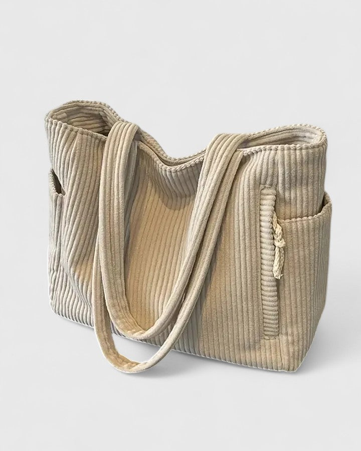 Liorane | Elegante Ripp-Tasche mit Kordel-Elementen