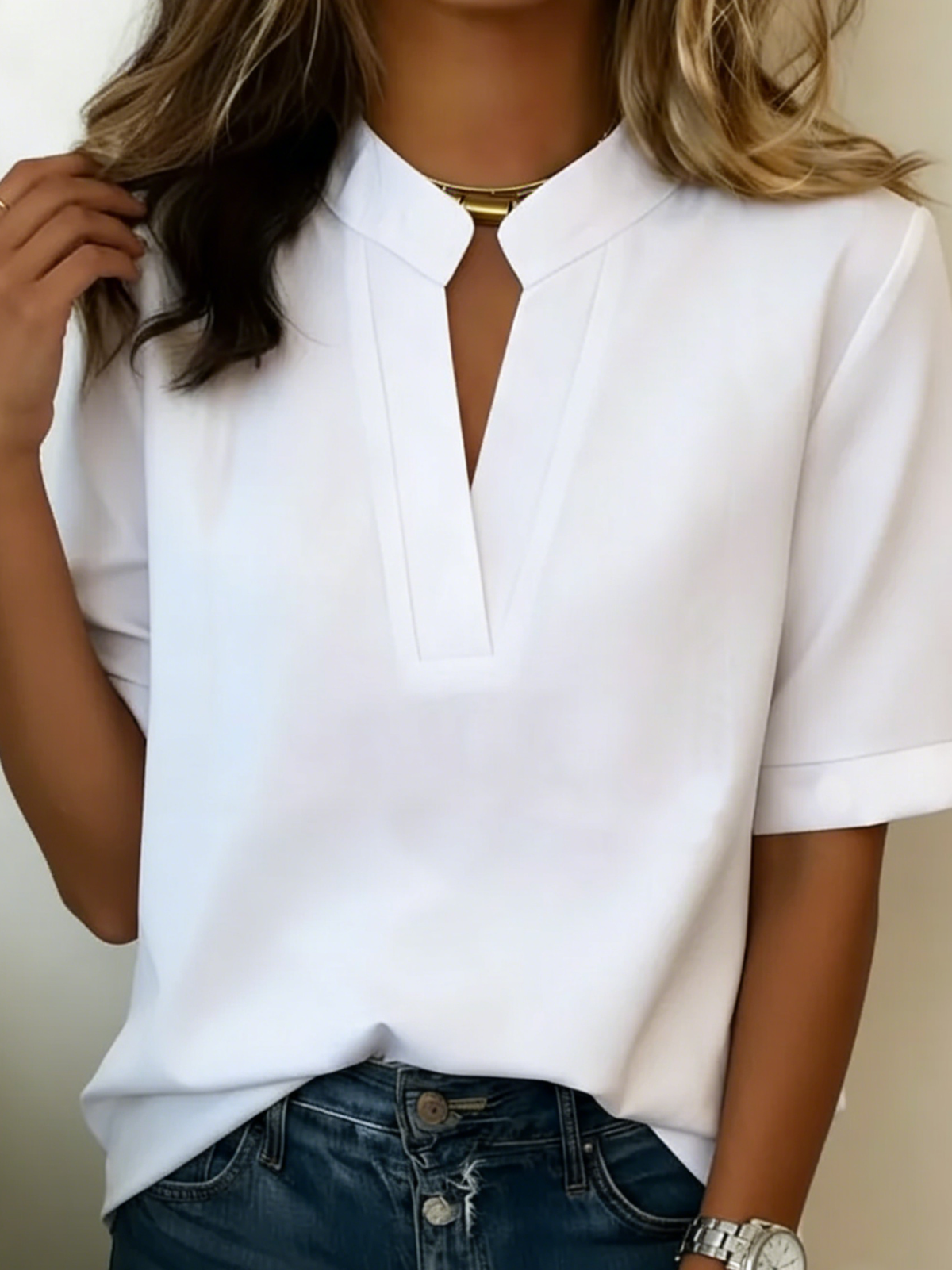 Karlijn | Elegante Bluse mit zartem Kragen