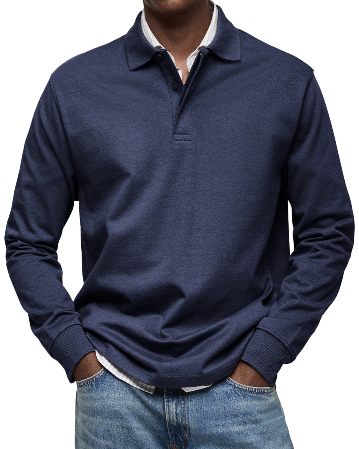 Elias™ | Essential Long Sleeve Polo Shirt