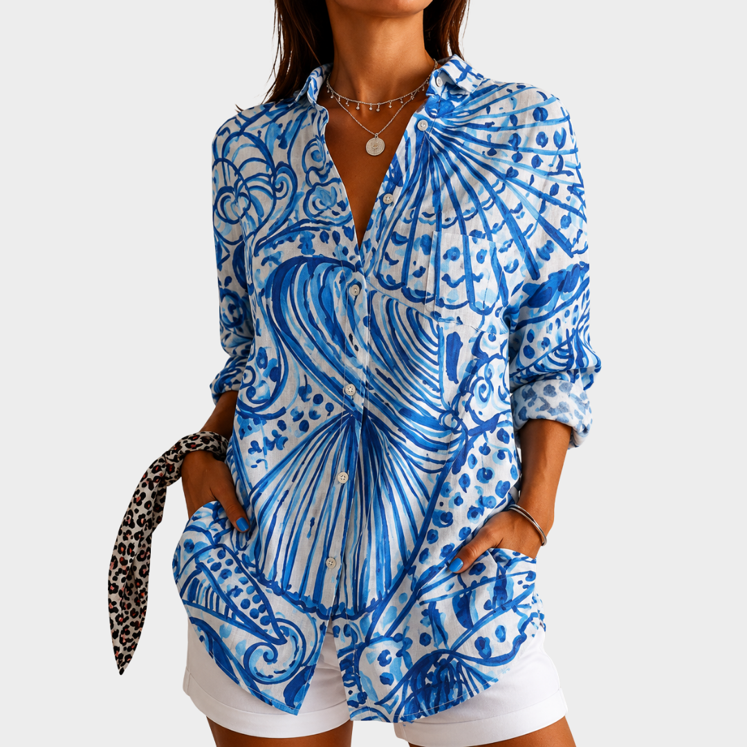 Zeebries Shell Print T-Shirt