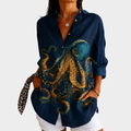 Ozean Schatz Trendy Statement-Bluse