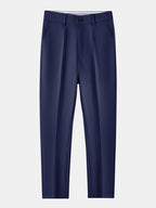 Rippstrick-Polo mit Johnny-Kragen und kontrastierenden Akzenten & figurbetonter tapered Hose