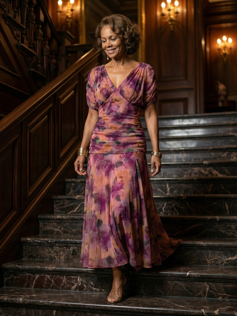 Calen | Off-Shoulder Flowing Midi Dress