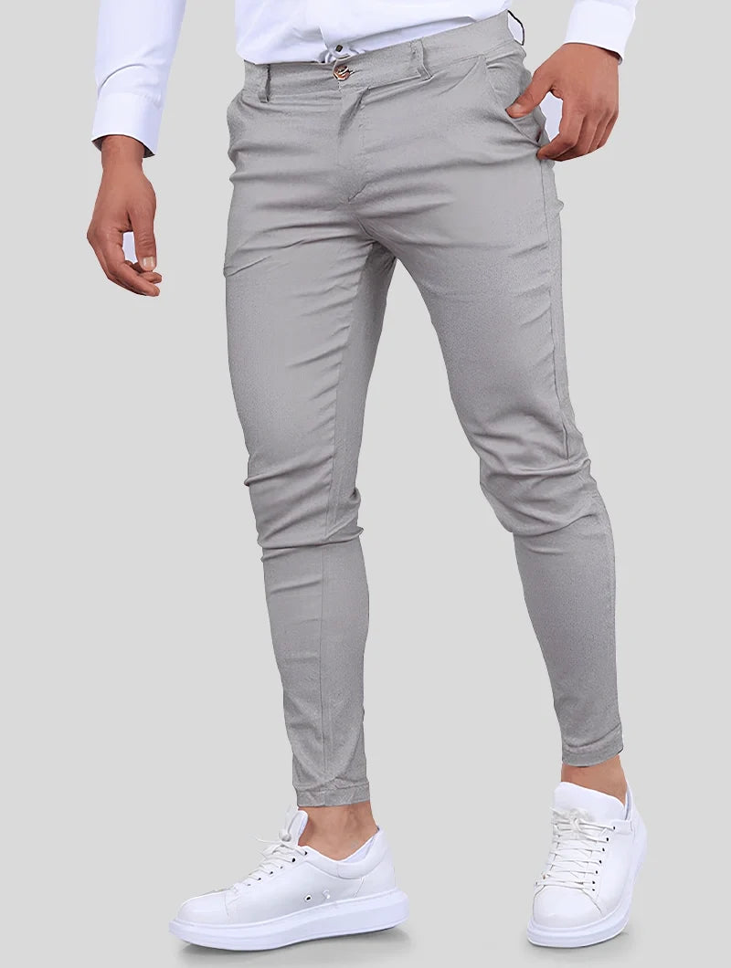 Noa Stretch Pants - Light Gray