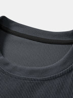 Versatile 2-in-1 Crew Neck Stretch Corduroy Sweater