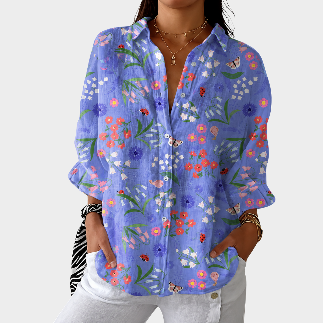 Farbenfrohe und Leichte Bedruckte Bluse