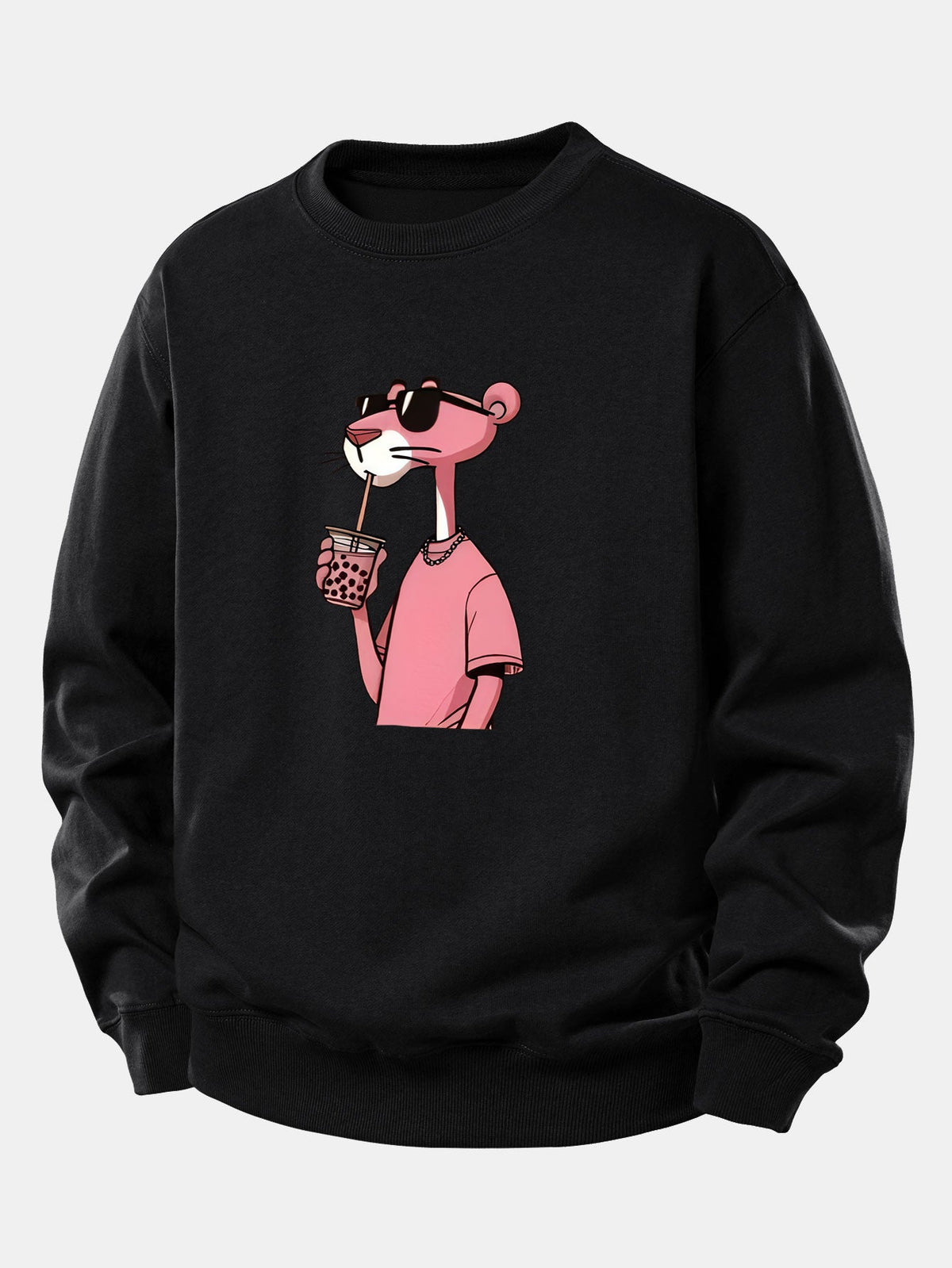 Bequemer Sweatshirt mit Pink Panther Motiv