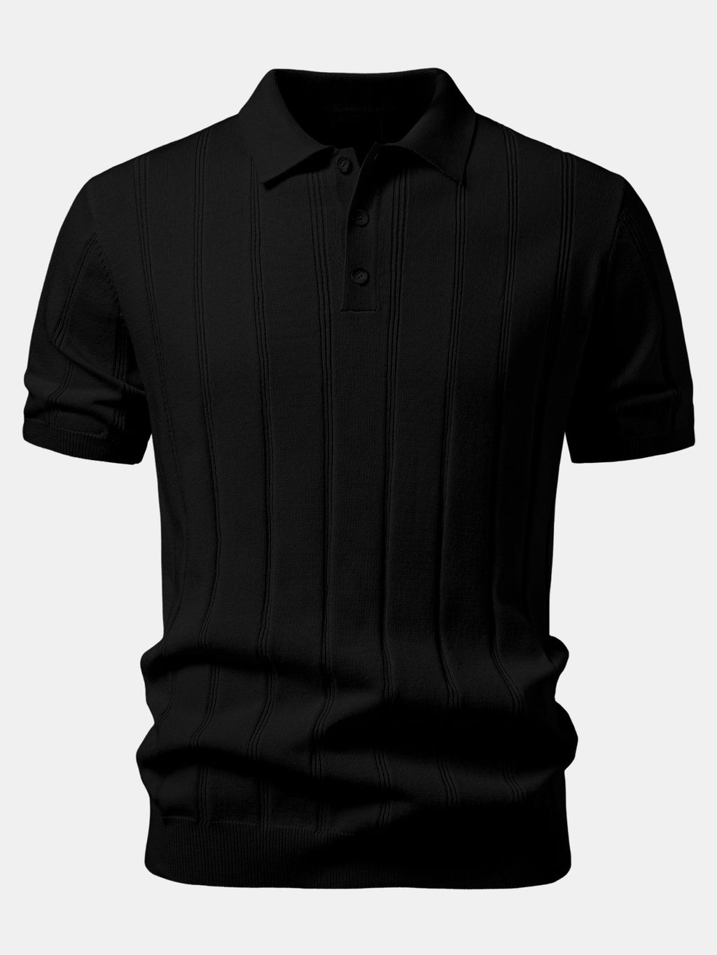 Gestreiftes Leinen-Polo mit Rippstrick und Slim Fit Tapered Hose