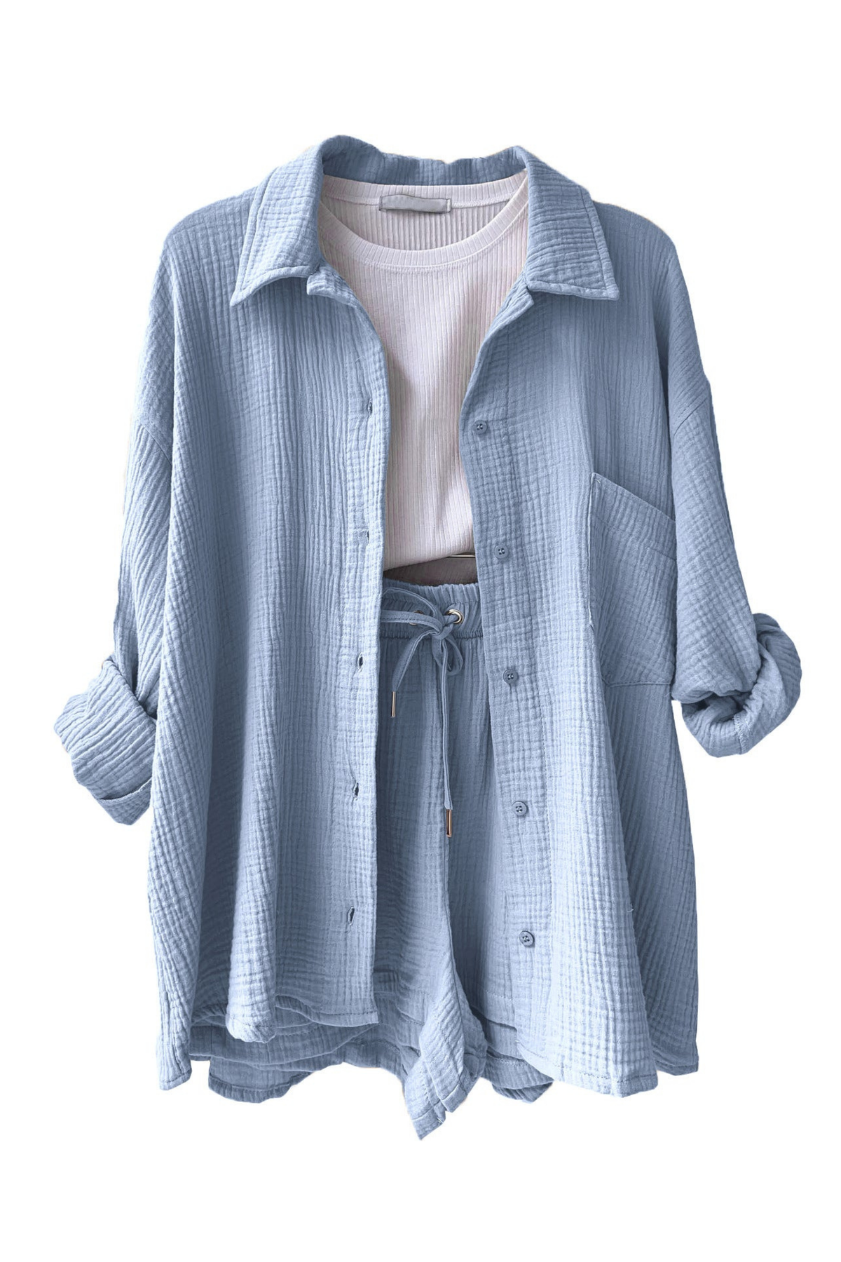 VICTORIA | ZWEITEILIGES HEMD-SHORTS-SET