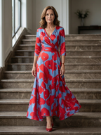 Celine | Midi-Kleid mit Wickelausschnitt