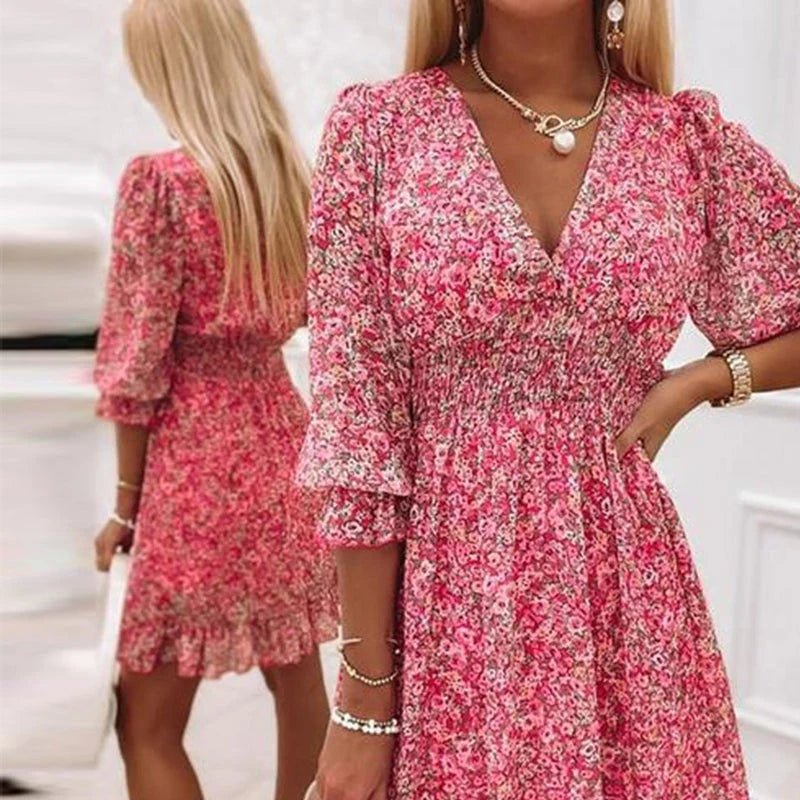 Sunna - Stilvolles Blumenkleid