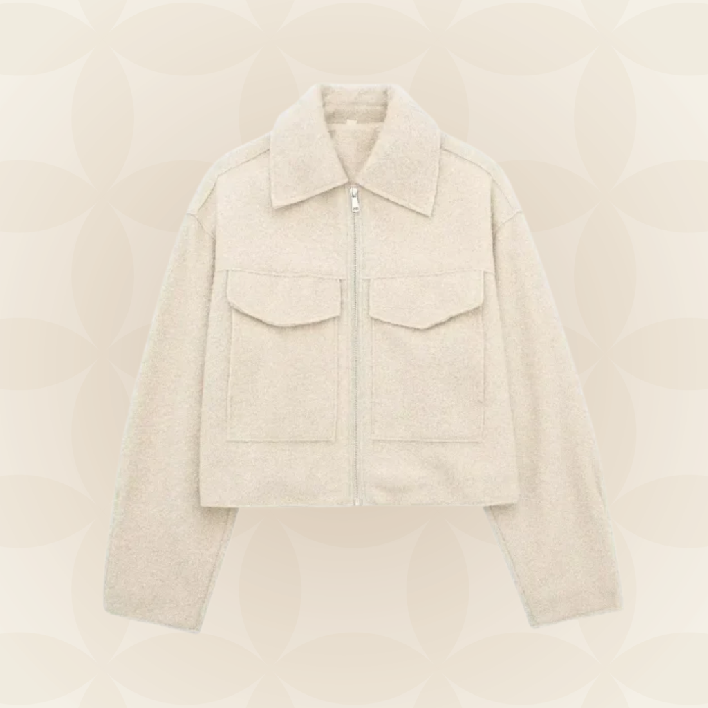 Willie – Vintage-Jacke mit Reißverschluss und klassischem Reverskragen