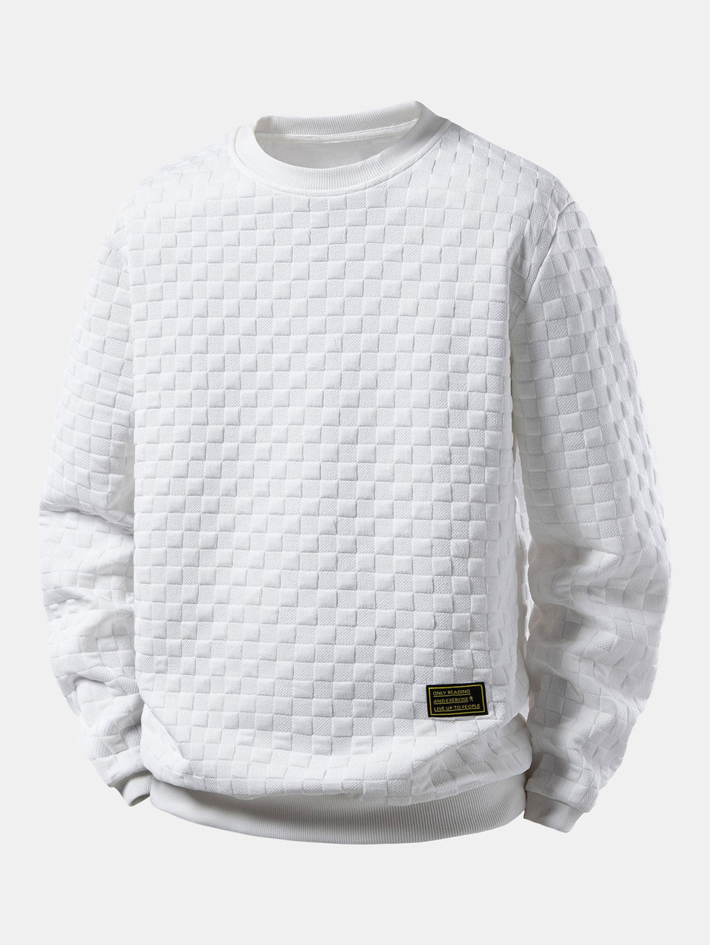 Jacquard Pullover mit Schachbrettmuster