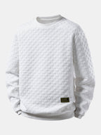 Jacquard Pullover mit Schachbrettmuster