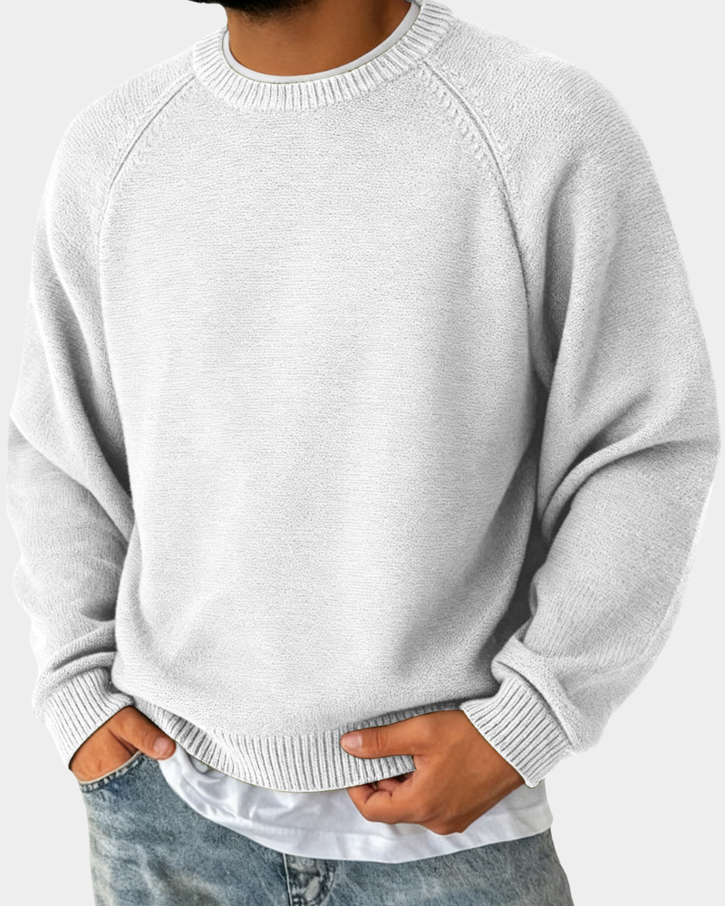 Evander | Pullover mit einfachem Rundhalsausschnitt