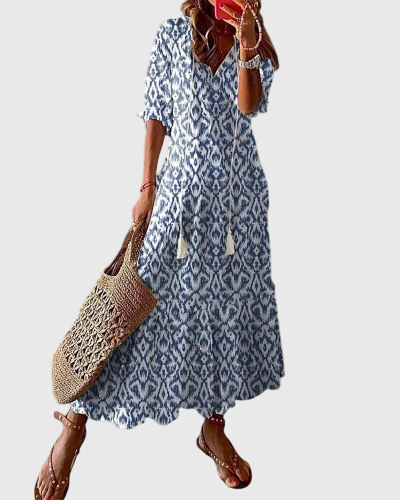 Amalia | Vintage Boho Maxi Dress for Summer