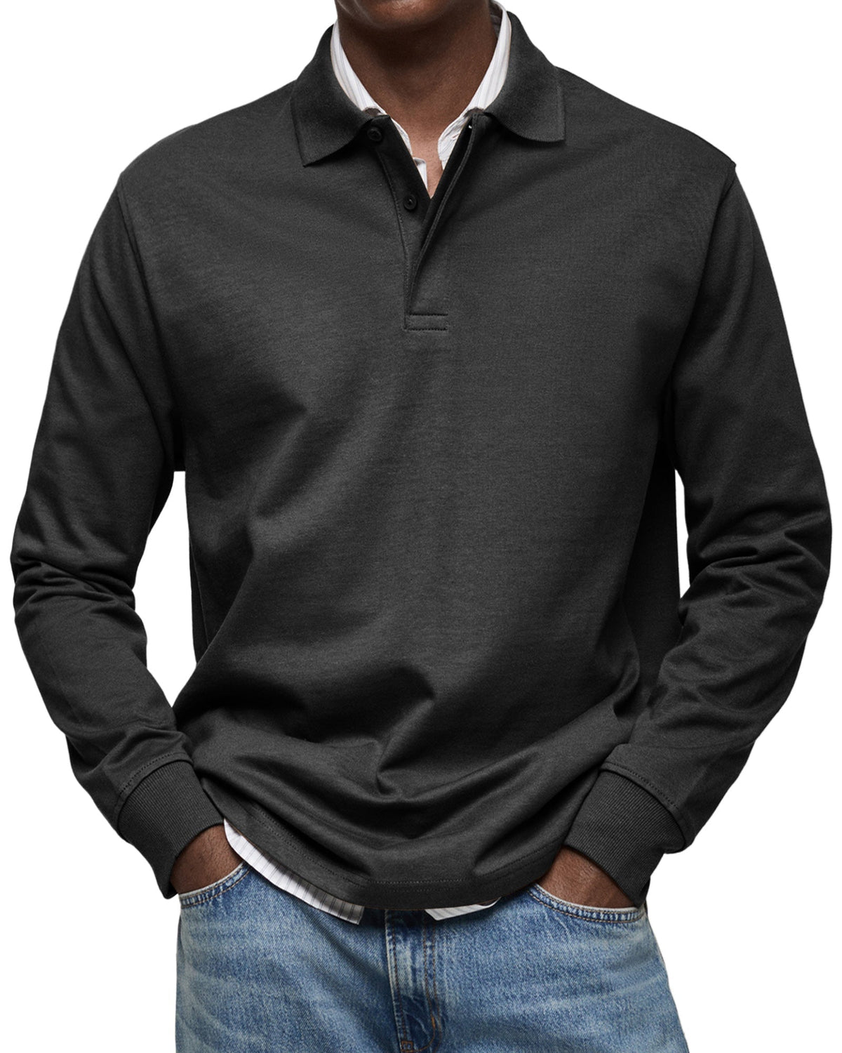 Elias™ | Essential Long Sleeve Polo Shirt