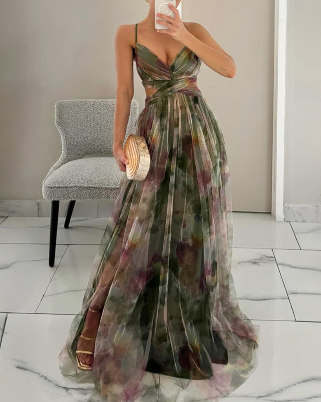 Giselle | Wunderschönes Maxi-Kleid mit Blumenmuster
