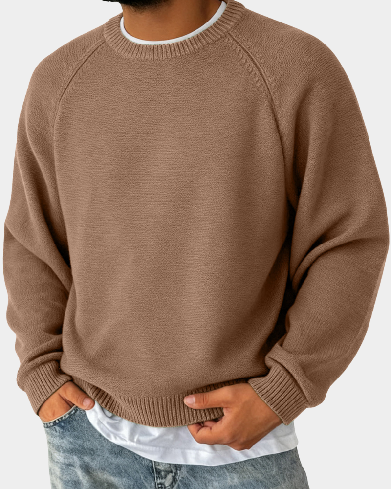 Evander | Pullover mit einfachem Rundhalsausschnitt