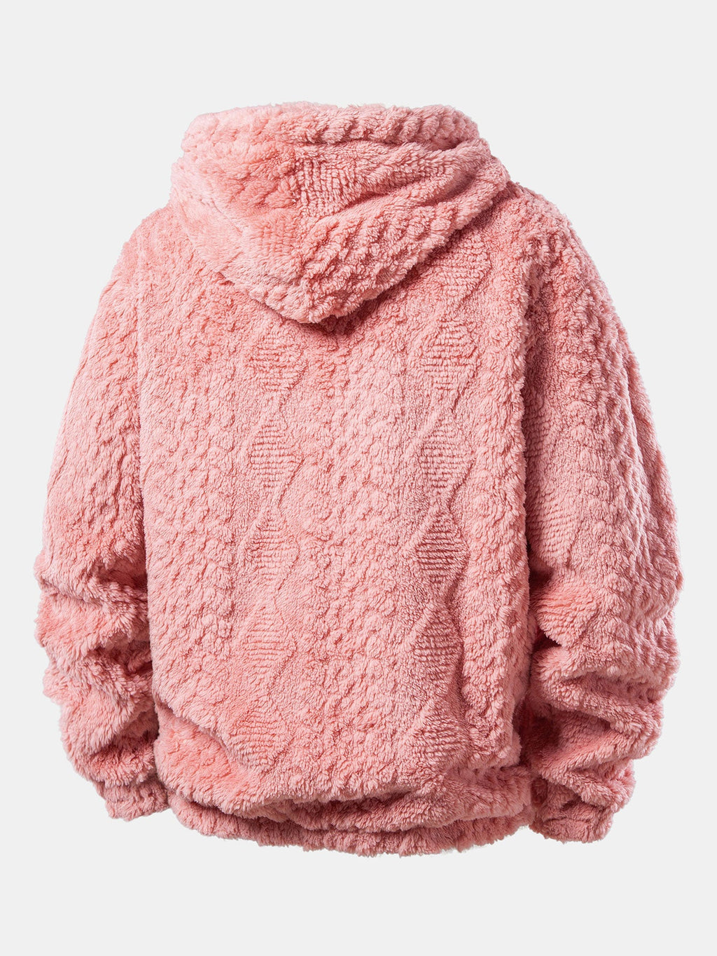 Geometric Jacquard Teddy Hoodie