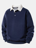 Contrast Collar Sweatshirt