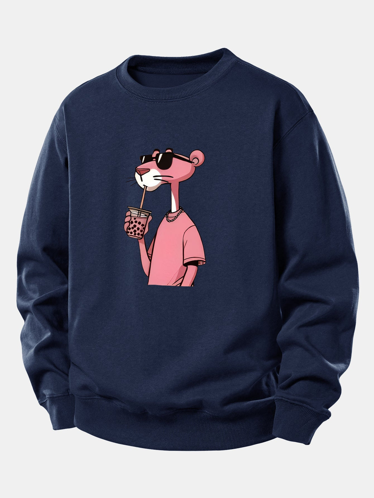 Bequemer Sweatshirt mit Pink Panther Motiv
