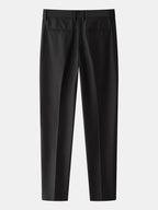 Kontrastreiches Strukturiertes Johnny-Kragen Polo mit Slim Fit Tapered Hose