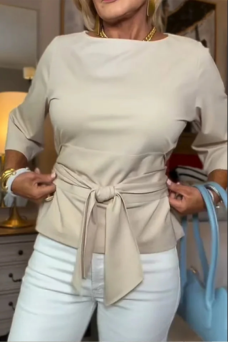 Nathalie - Elegantes Taillenshirt mit Schleifen (Kaufe 1, Erhalte 1 Gratis)