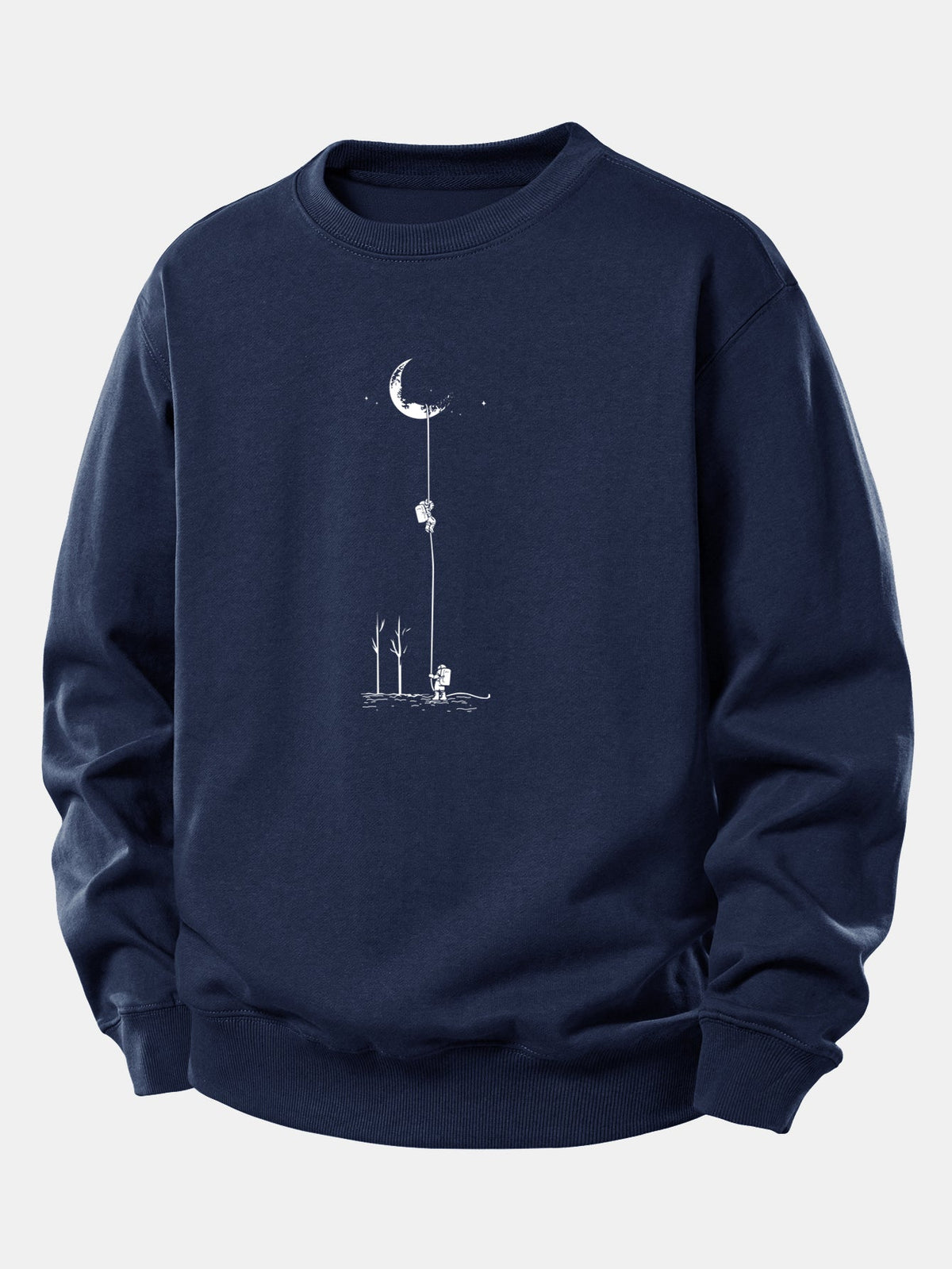Entspannte Sweatshirt mit Mond-Astronauten-Motiv