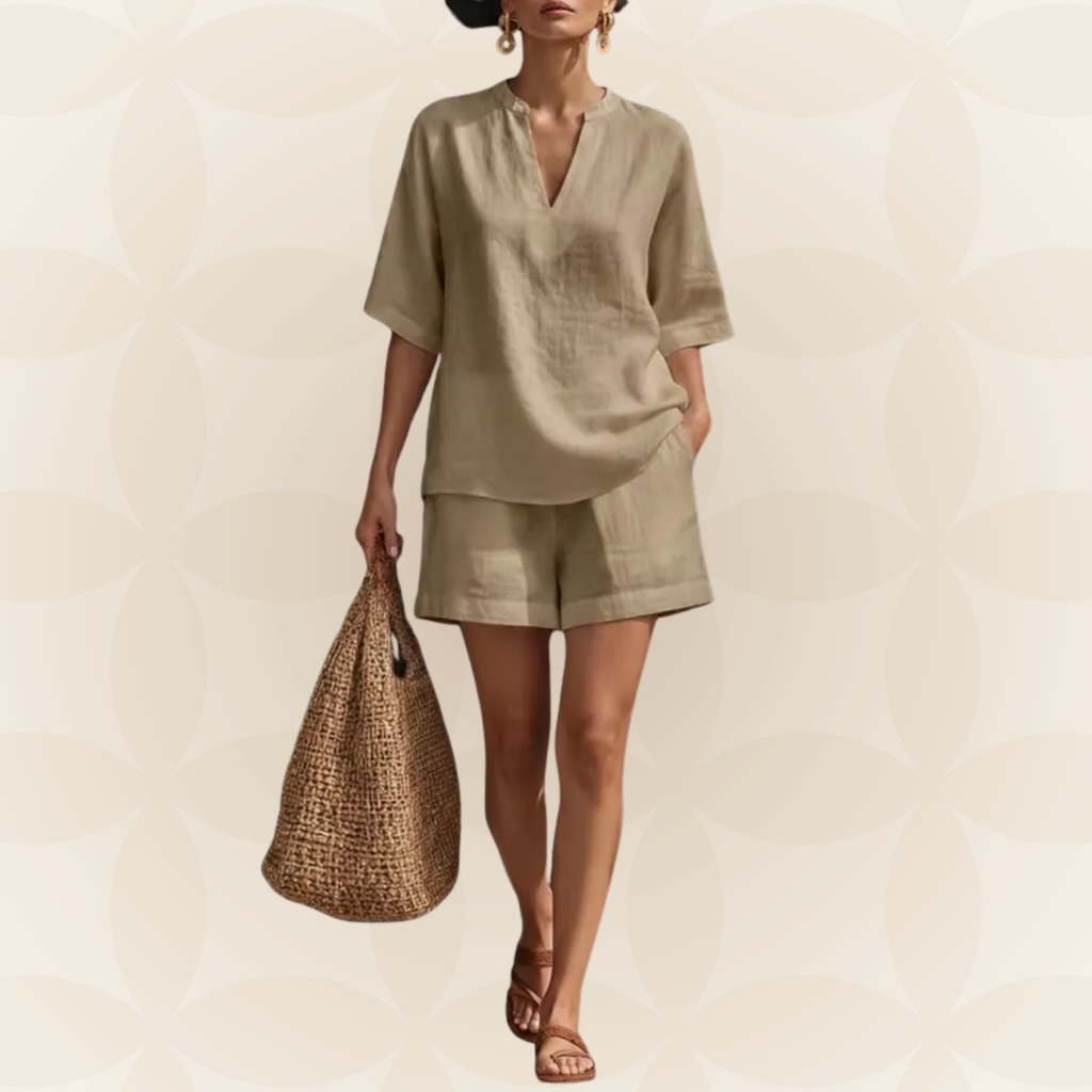 Melanie - Komfortables Sommer-Set mit Bluse und Shorts