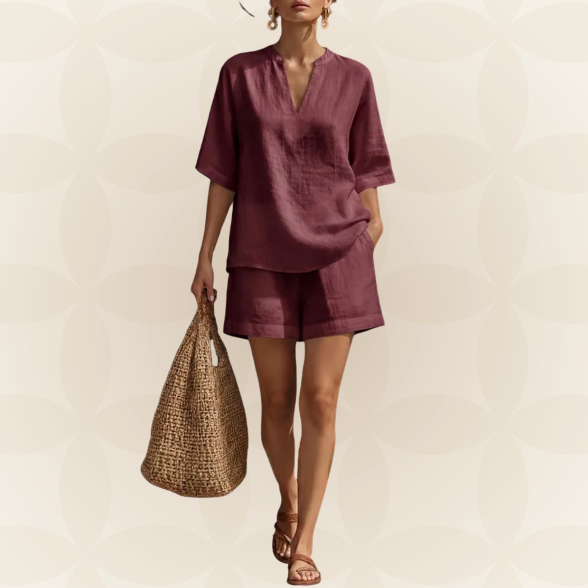 Melanie - Komfortables Sommer-Set mit Bluse und Shorts