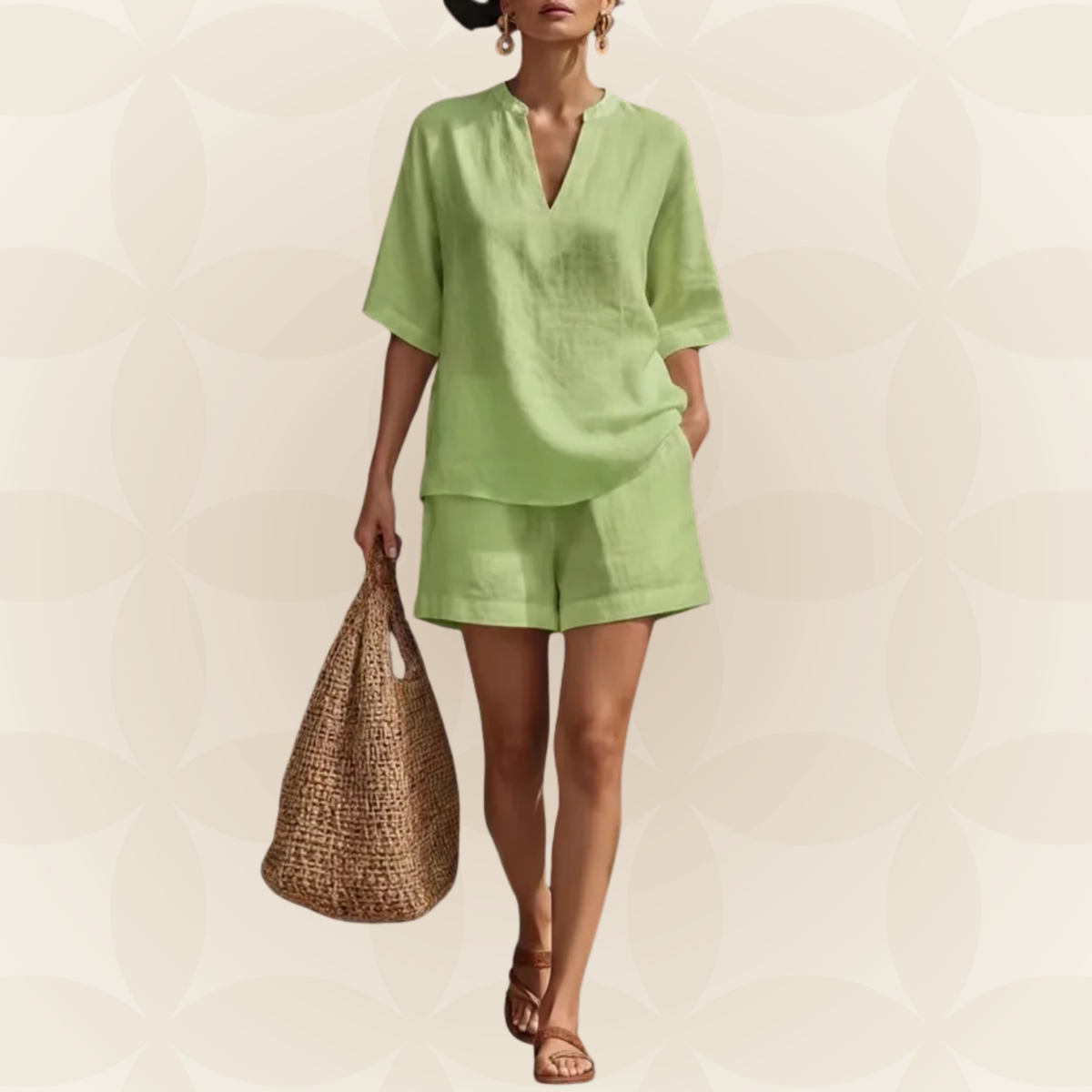 Melanie - Komfortables Sommer-Set mit Bluse und Shorts