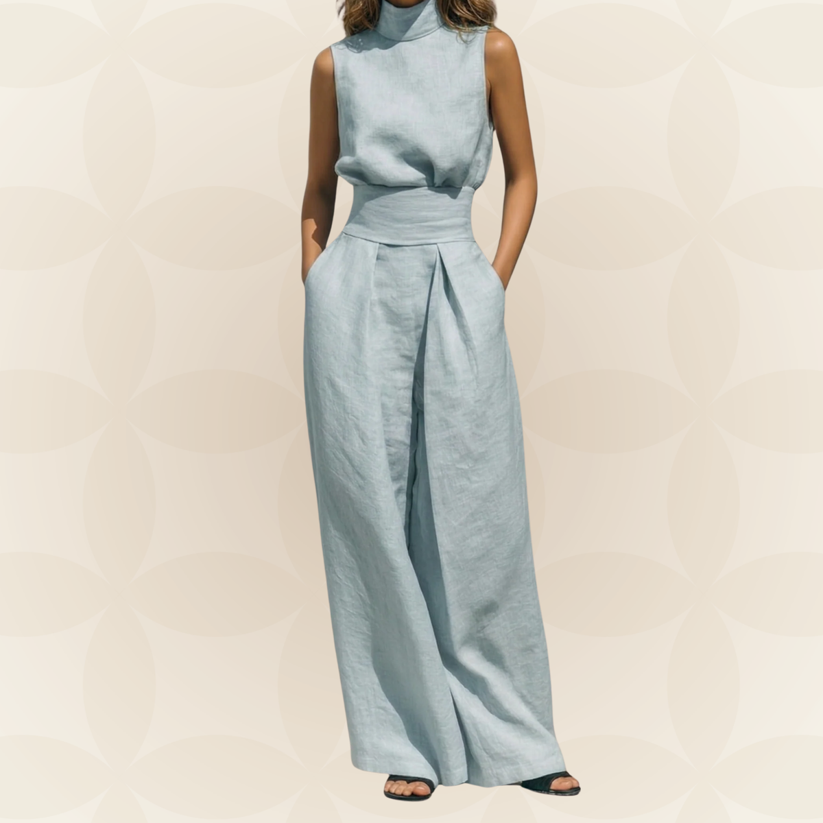 Naomi - Set aus minimalistischem Tanktop und lockerer Hose