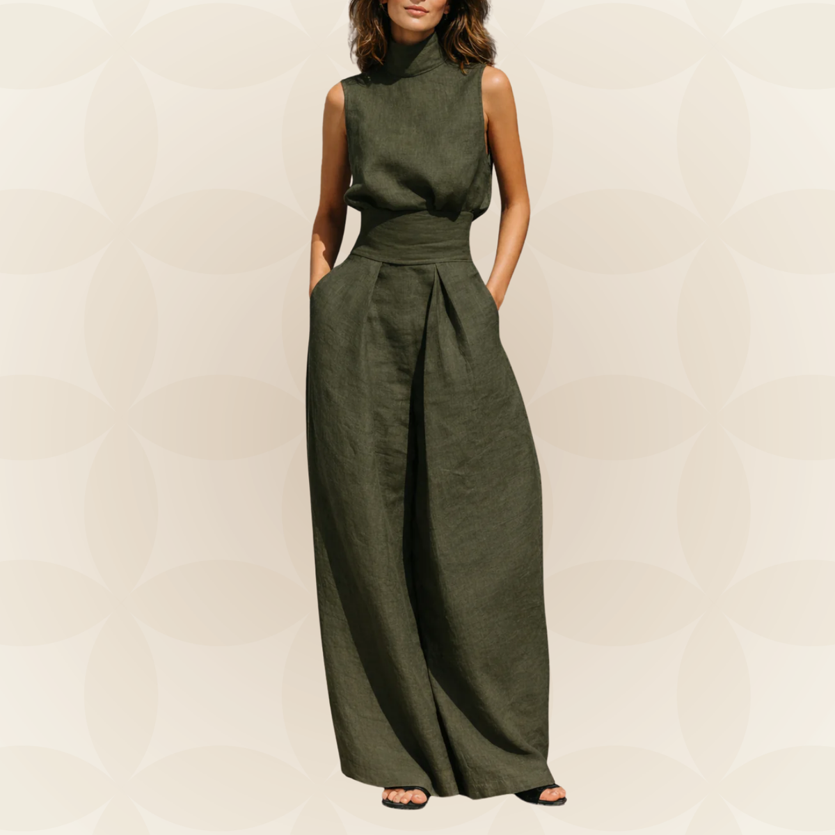 Naomi - Set aus minimalistischem Tanktop und lockerer Hose