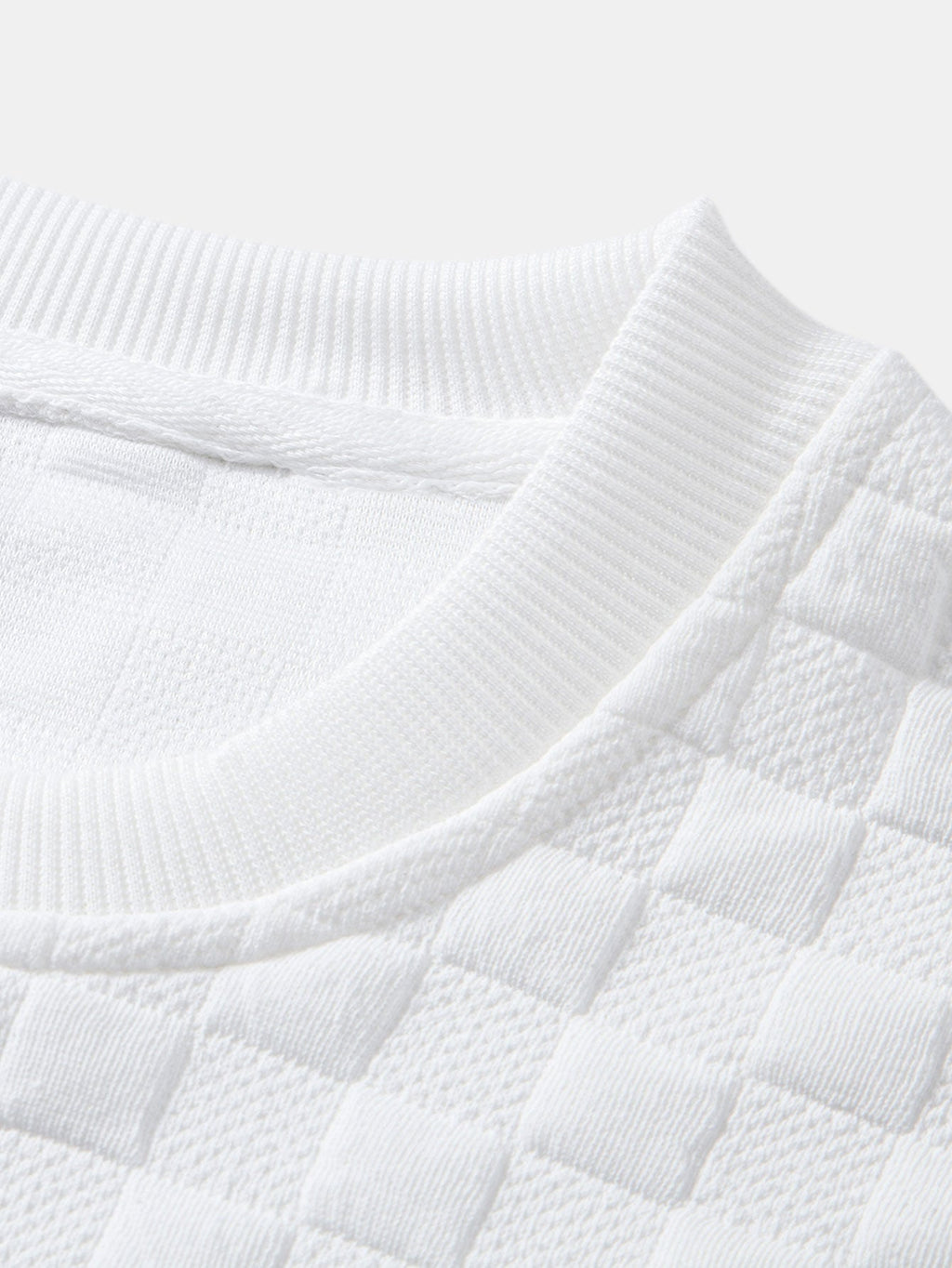 Jacquard Pullover mit Schachbrettmuster