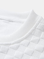 Jacquard Pullover mit Schachbrettmuster