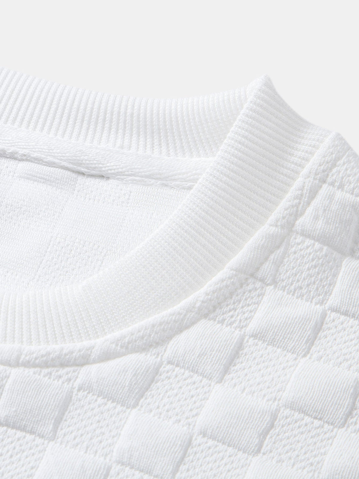 Jacquard Pullover mit Schachbrettmuster