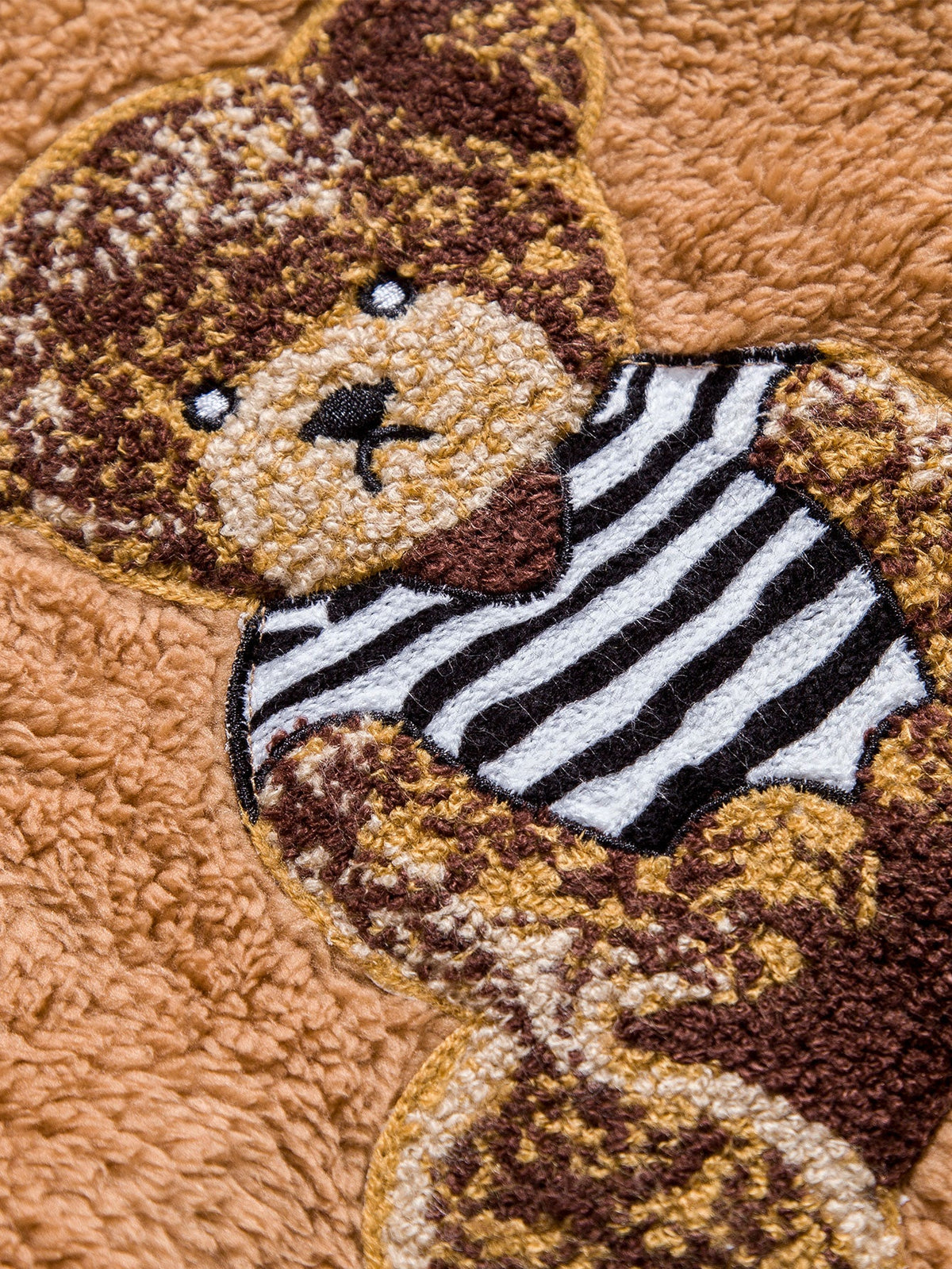 Bier Embroidered Patch Teddy Hoodie