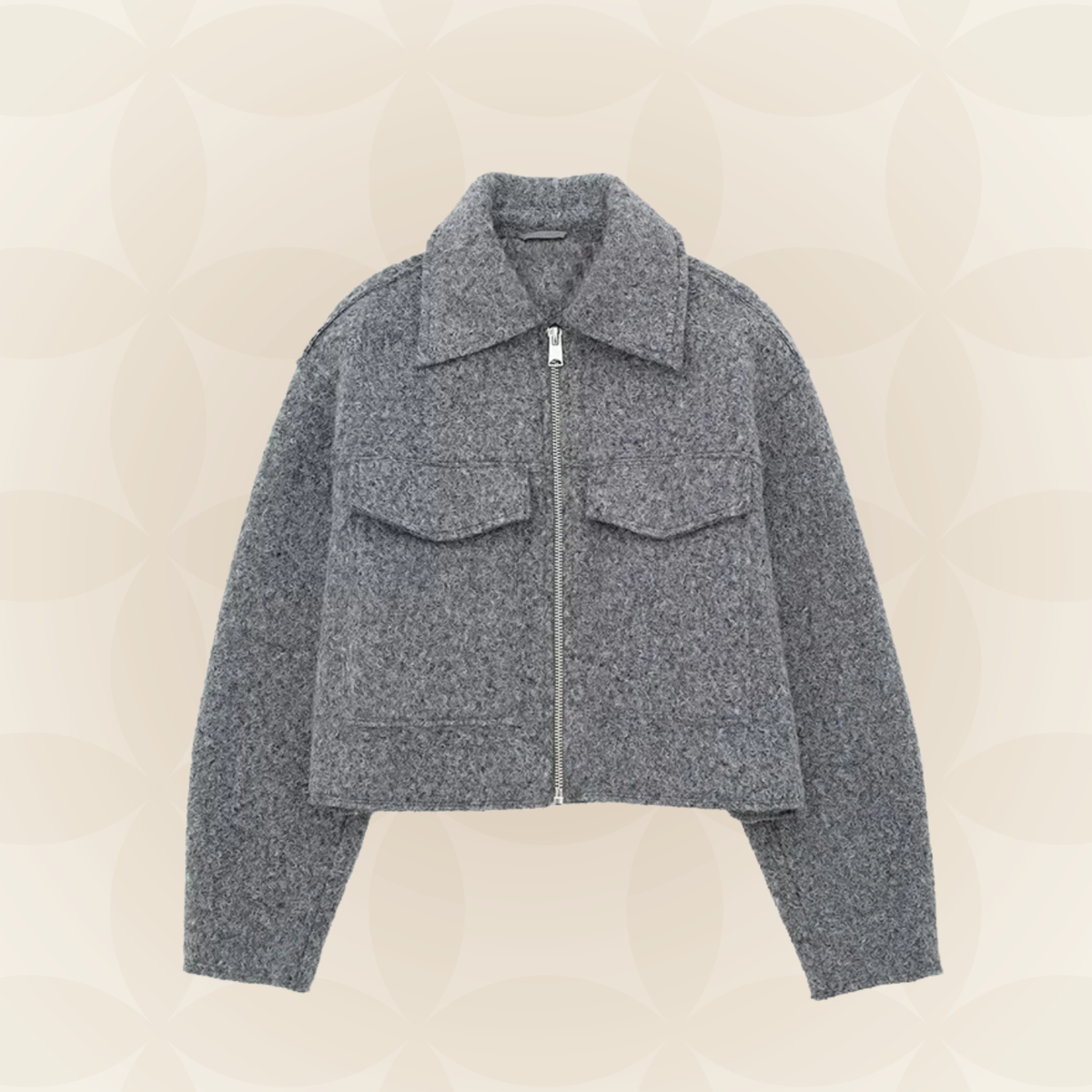 Willie – Vintage-Jacke mit Reißverschluss und klassischem Reverskragen